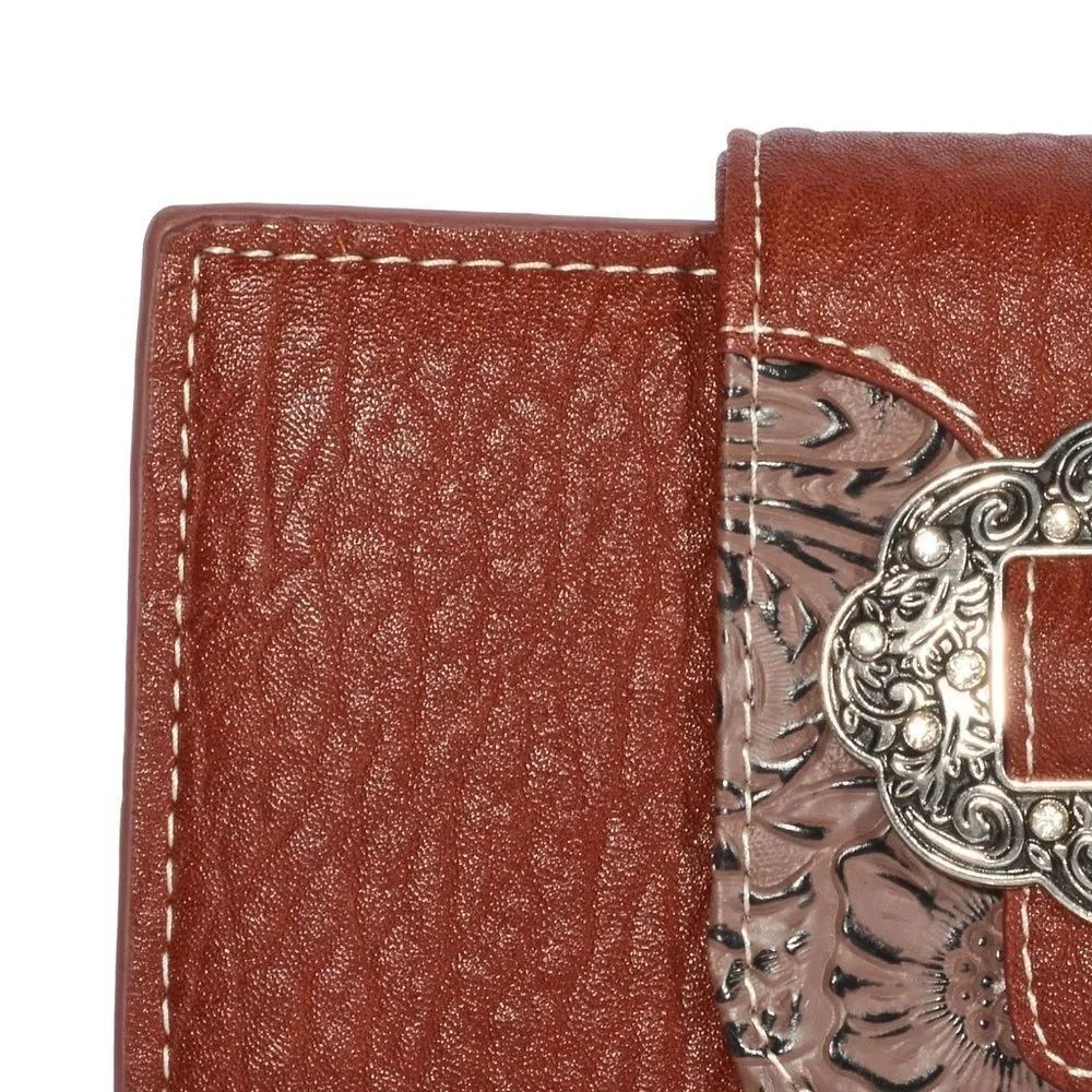 P&G COLLECTION Wallet Vegan Cognac and Brown
